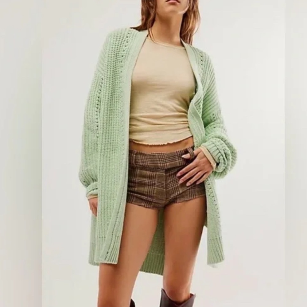 Free People Nightingale Cardigan in Misty Jade sz S NWT $108R